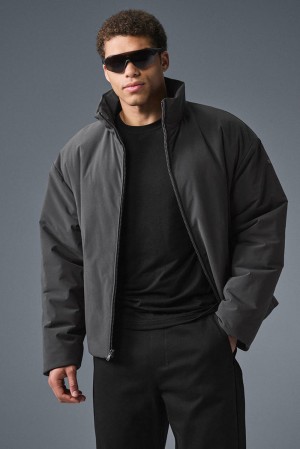 Anthracite Men Alo Yoga Stretch Woven Notable Jacket | Australia 70285-AZHE