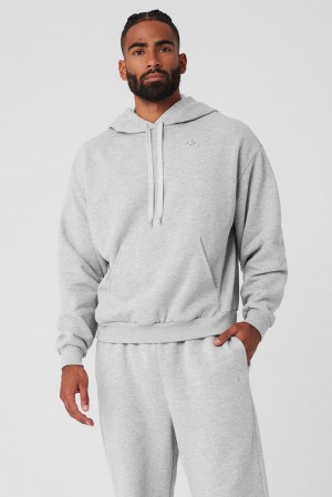Athletic Heather Grey Men Alo Yoga Accolade Hoodie | Australia 54807-RDLC