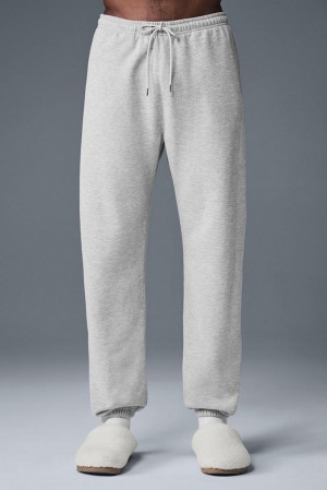 Athletic Heather Grey Men Alo Yoga Chill Sweatpant | Australia 20456-XCUQ