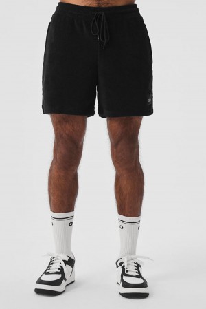 Black Men Alo Yoga 7" Coastal Terry Short | Australia 02519-YQJP
