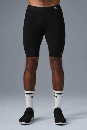 Black Men Alo Yoga 9" Flight Compression Short | Australia 15842-PTUW