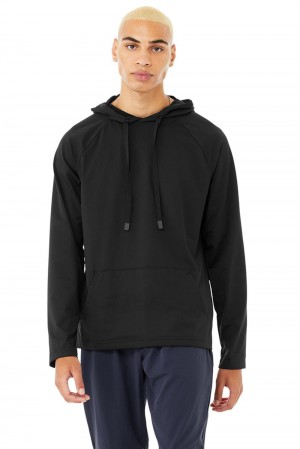 Black Men Alo Yoga Conquer Hoodie | Australia 95812-LZYO