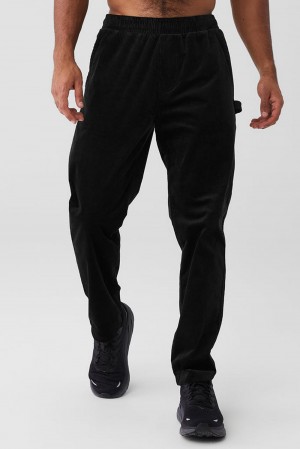Black Men Alo Yoga Corduroy District Sweatpant | Australia 64327-SUPR