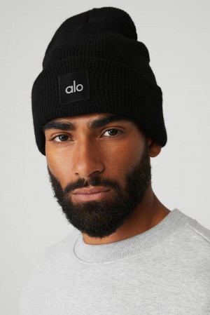 Black Men Alo Yoga Everyday Beanie | Australia 69204-NAML