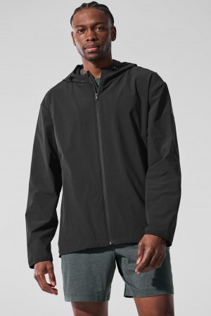 Black Men Alo Yoga Performance On-The-Go Jacket | Australia 18740-LIEF
