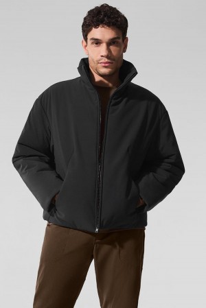 Black Men Alo Yoga Stretch Woven Notable Jacket | Australia 40582-AHIZ
