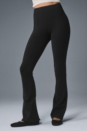 Black Women Alo Yoga Airbrush High-Waist Kick-Back Legging | Australia 63201-ODRB