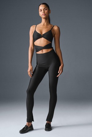 Black Women Alo Yoga Airlift A-List Onesie | Australia 20948-SYQA