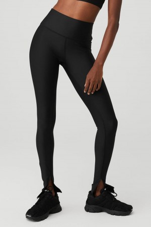 Black Women Alo Yoga Airlift High-Waist Elongated Legging | Australia 68720-STBQ