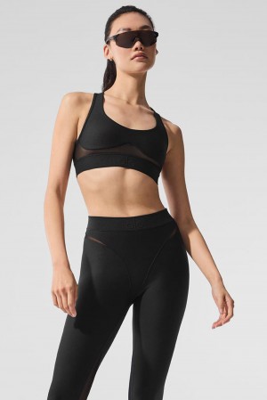 Black Women Alo Yoga Airlift Rebel Bra | Australia 78096-PRWN