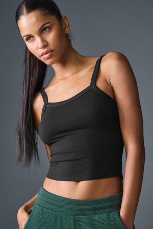 Black Women Alo Yoga Alosoft Sweet Talker Tank | Australia 25471-OGLM