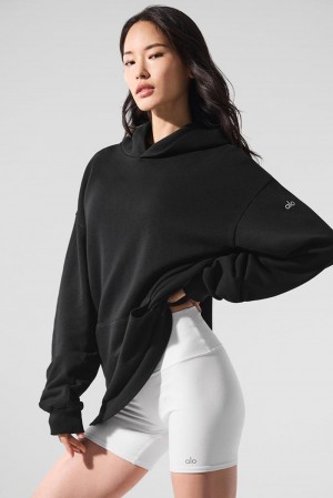 Black Women Alo Yoga Chill Hoodie | Australia 73926-BSOX