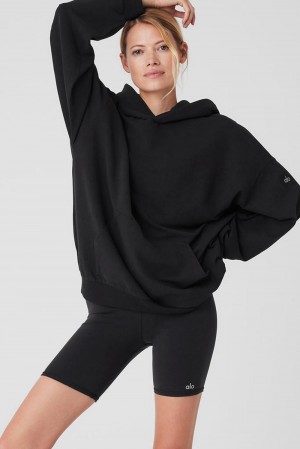 Black Women Alo Yoga Double Take Hoodie | Australia 92305-LXKU