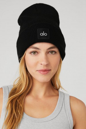 Black Women Alo Yoga Everyday Beanie | Australia 43682-QOLR