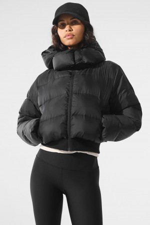 Black Women Alo Yoga Foxy Jacket | Australia 84597-QMUY