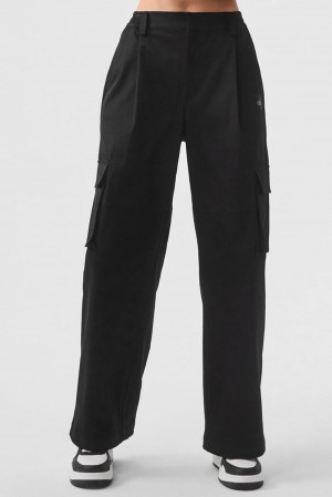 Black Women Alo Yoga High-Waist Night Out Cargo Pant | Australia 17920-WGIU