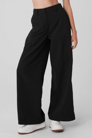 Black Women Alo Yoga High-Waist Street Smart Pant | Australia 68217-ILGQ