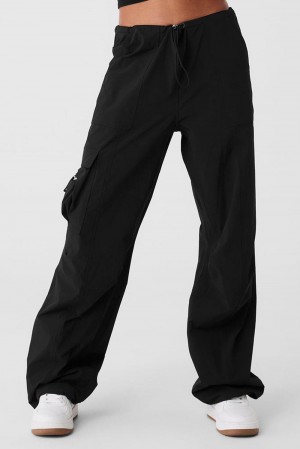 Black Women Alo Yoga Megastar Cargo Pant | Australia 58047-WSPG