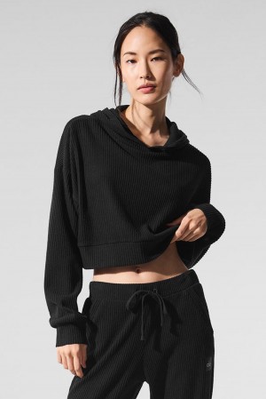 Black Women Alo Yoga Muse Hoodie | Australia 42958-PWYT