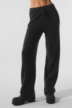 Black Women Alo Yoga New Class Cashmere Sweatpant | Australia 75201-DFQU