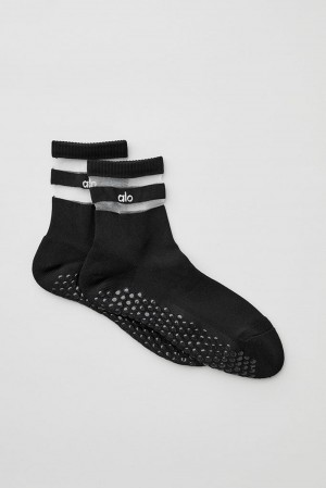 Black Women Alo Yoga Pulse Grip Sock | Australia 75864-CEJF