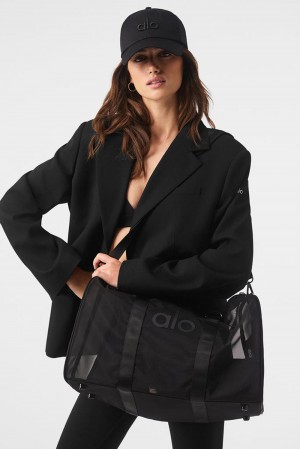 Black Women Alo Yoga Sheer Duffle Bag | Australia 18920-CNHZ
