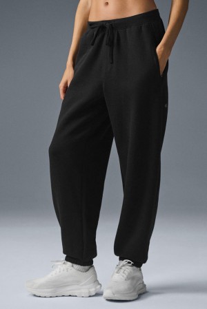 Black Women Alo Yoga Triumph Restore Sweatpant | Australia 90615-BYAM