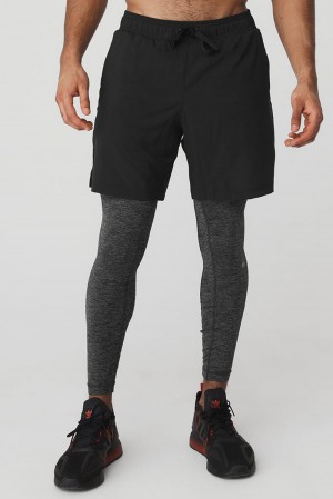 Black / Dark Grey Marl Men Alo Yoga Stability 2 In 1 | Australia &s Pant | Australia 48702-ONVZ
