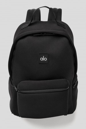 Black / Silver Men Alo Yoga Stow Backpack | Australia 46752-NKIP
