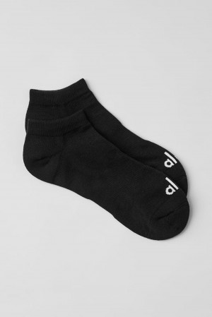 Black / White Men Alo Yoga Unisex Street Sock | Australia 93865-THMG