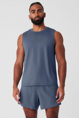 Bluestone Men Alo Yoga Conquer Muscle Tank | Australia 25409-HLPZ