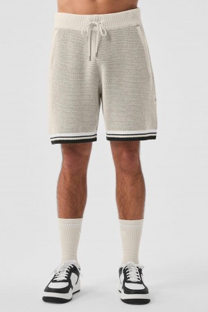 Bone Men Alo Yoga 7" Sports Club Sweater Knit Basketball Short | Australia 04289-IGTD
