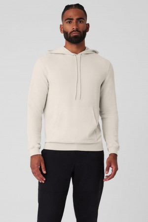Bone Men Alo Yoga Micro Waffle Fast Break Hoodie | Australia 28637-RQUF