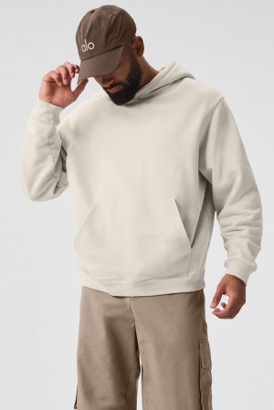 Bone Men Alo Yoga Renown Heavy Weight Hoodie | Australia 37206-GPVJ
