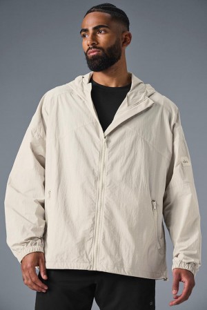Bone Men Alo Yoga Vantage Nylon Ripstop Track Jacket | Australia 79320-ETUK
