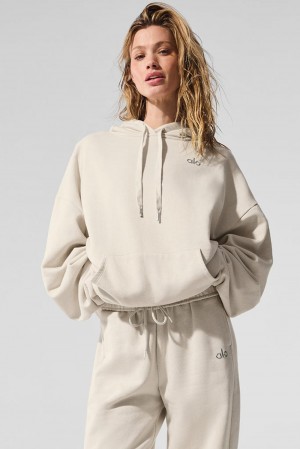 Bone Women Alo Yoga Accolade Hoodie | Australia 39085-BEUQ
