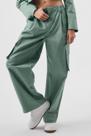 Botanical Green Women Alo Yoga High-Waist Night Out Cargo Pant | Australia 85914-SGUT