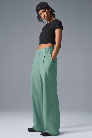 Botanical Green Women Alo Yoga High-Waist Pursuit (Regular) Pant | Australia 81359-YLHB
