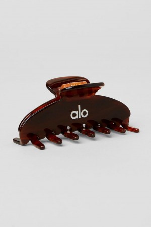 Brown Tortoise Women Alo Yoga 90's Claw Clip Hair Claw | Australia 40795-VUXE