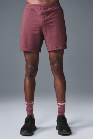 Burgundy Truffle Men Alo Yoga 7" Conquer React Performance Short | Australia 01642-NHAV