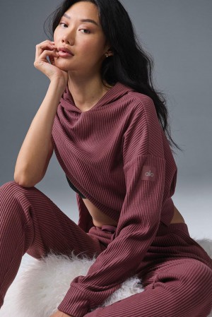 Burgundy Truffle Women Alo Yoga Muse Hoodie | Australia 92365-XLYP