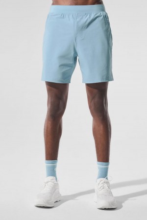 Celestial Blue Men Alo Yoga 7" Repetition Short | Australia 19584-EJTU