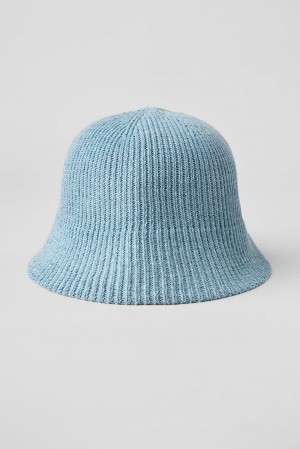 Celestial Blue / Dark Celestial Blue Men Alo Yoga Denim Knit Cloche | Australia 91546-DOHQ