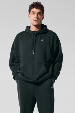 Charcoal Green Men Alo Yoga Accolade Hoodie | Australia 05149-IAPB
