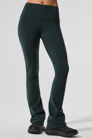 Charcoal Green Women Alo Yoga Airbrush High-Waist Bootcut Legging | Australia 41620-KGRD