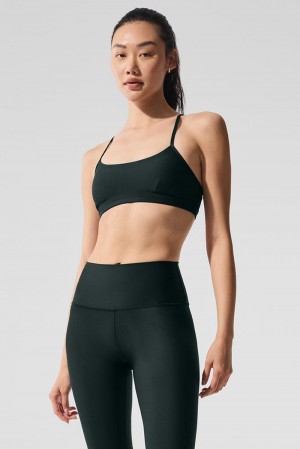Charcoal Green Women Alo Yoga Airlift Intrigue Bra | Australia 32560-BUXY
