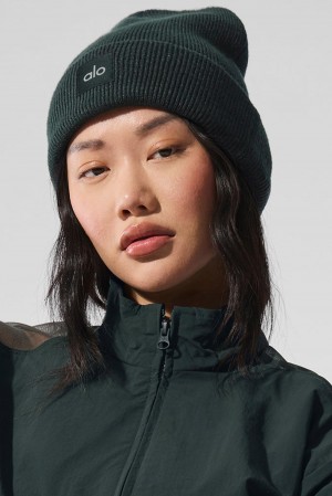 Charcoal Green Women Alo Yoga Everyday Beanie | Australia 34192-XVNS
