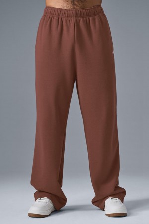Chestnut Men Alo Yoga Accolade Straight Leg Sweatpant | Australia 60135-FDSB