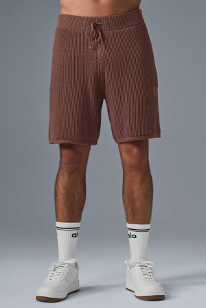 Chestnut Men Alo Yoga Open-Knit Short | Australia 63520-SNMB