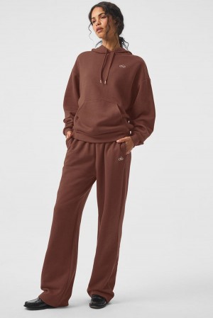 Chestnut Women Alo Yoga Accolade Straight Leg Sweatpant | Australia 54128-SVRN